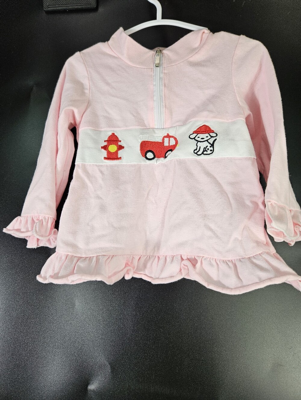Maci & Madi Firetruck Pull Over